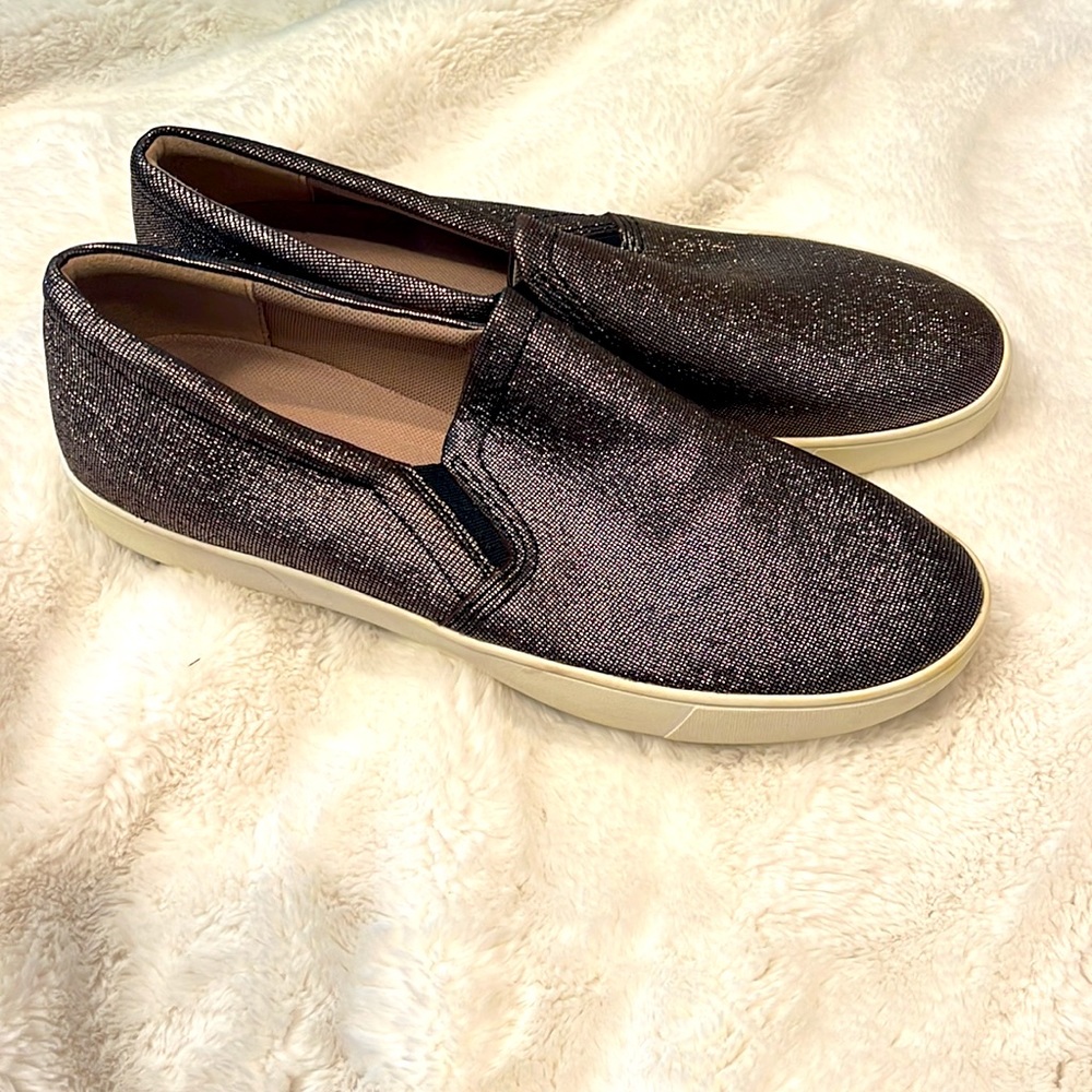 Women’s Naturalizer slip on glitter sparkle black marianne sneakers shoes 10.5